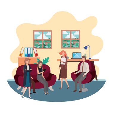 iş ofisinde insan iş grubu