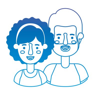 Çift avatar karakter simgeler