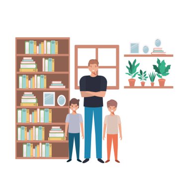 oturma odası avatar karakteri baba ve oğulları