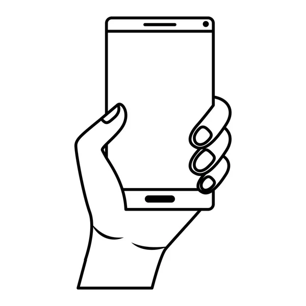 Рука со смартфоном — стоковый вектор