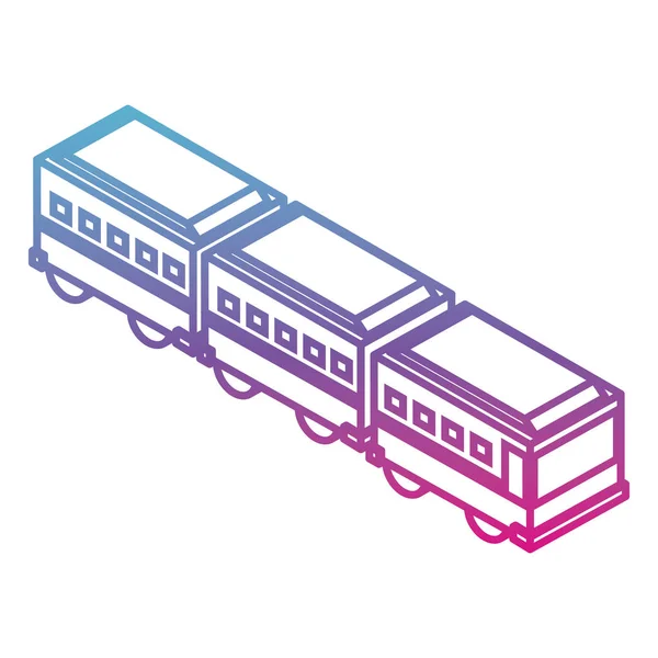 Articulated bus transport isometric icon — Stock Vector