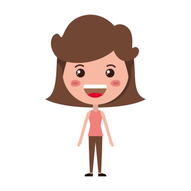 çizgi film kadın mutlu karakter