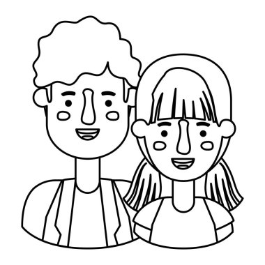 Çift avatar karakter simgeler