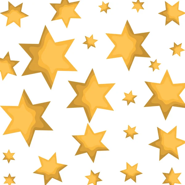 Patrón de estrella dorada icono aislado — Archivo Imágenes Vectoriales
