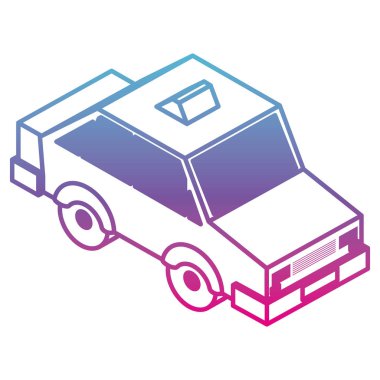 Taksi araba izometrik simgesi