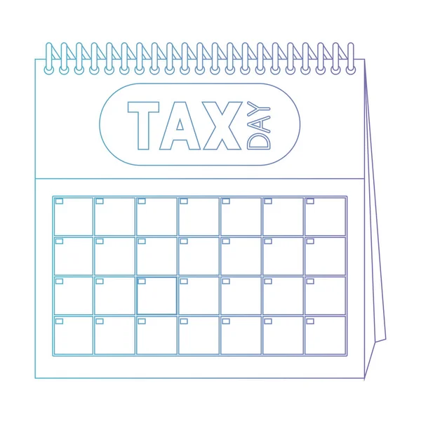 Lembrete de calendário com dia fiscal — Vetor de Stock