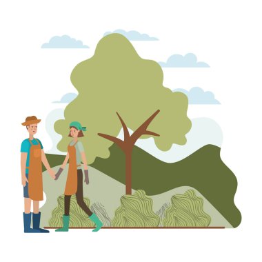 manzara avatar karakter genç çift