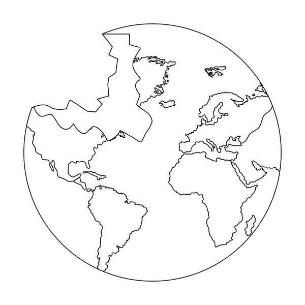 Planeten jorden med hål — Stock vektor