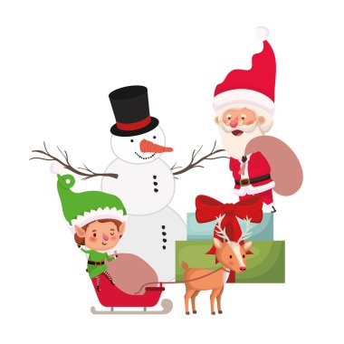 kardan adam avatar karakteri ile noel baba ve elf