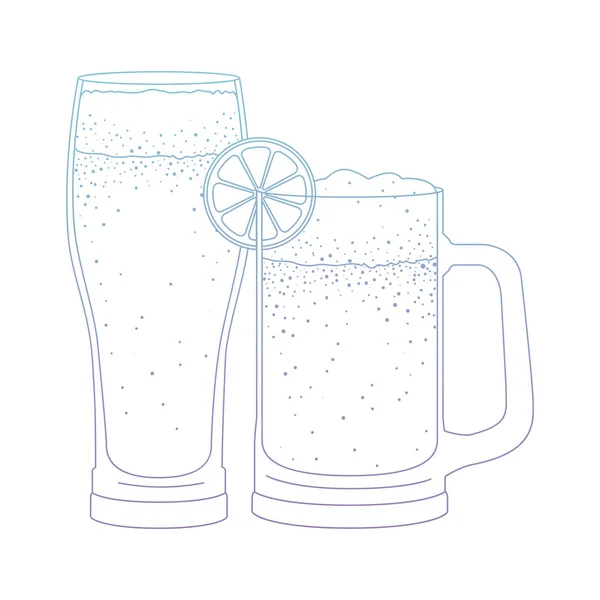 Barattoli birre bevande icone — Vettoriale Stock