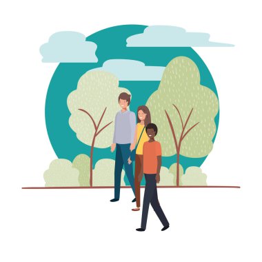 manzara avatar karakter birlikte grup insan