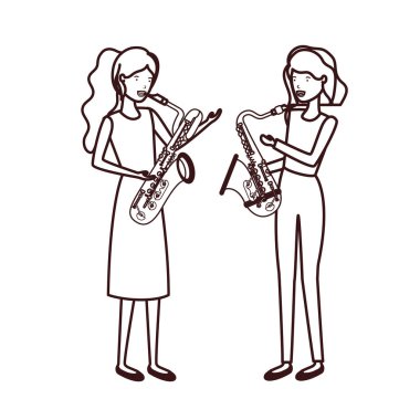 müzik aletleri karakteri olan kadınlar