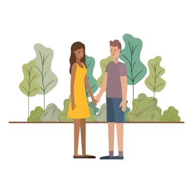 manzara avatar karakter genç çift