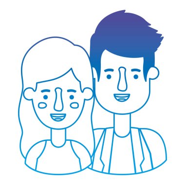 Çift avatar karakter simgeler