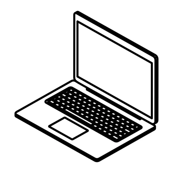 Bilgisayar dizüstü bilgisayar isometrik simgesi — Stok Vektör