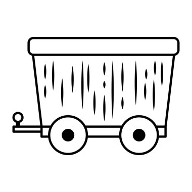 araştırma vagon izole simgesi