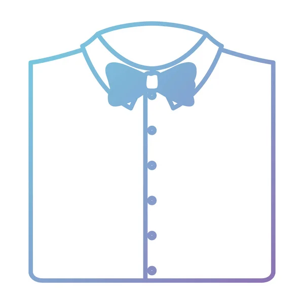 Elegant shirt gevouwen met bowtie — Stockvector