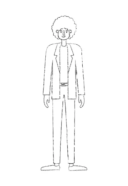 Joven con carácter afro avatar — Archivo Imágenes Vectoriales