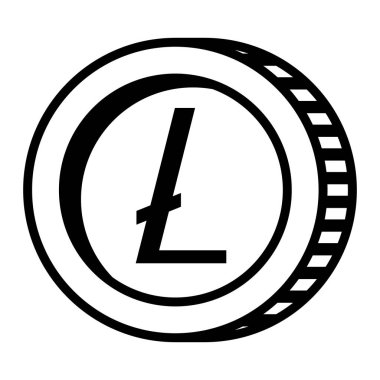 cryptocurrency Litecoin izole simge jeton