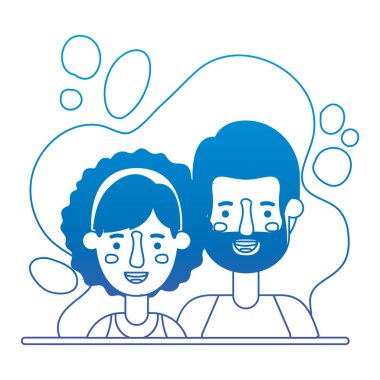 boya Splash arka plan ile çift karakter