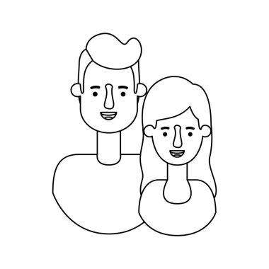 Çift avatar karakter simgeler