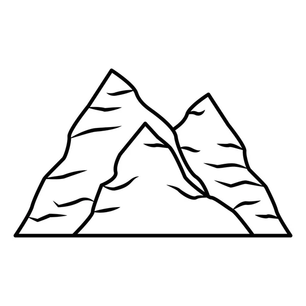 Roccia mineraria icona isolata — Vettoriale Stock