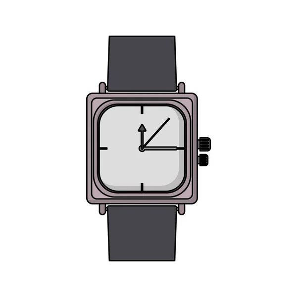Reloj de pulsera masculino icono aislado — Vector de stock