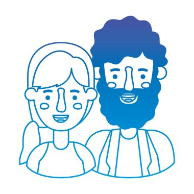 Çift avatar karakter simgeler