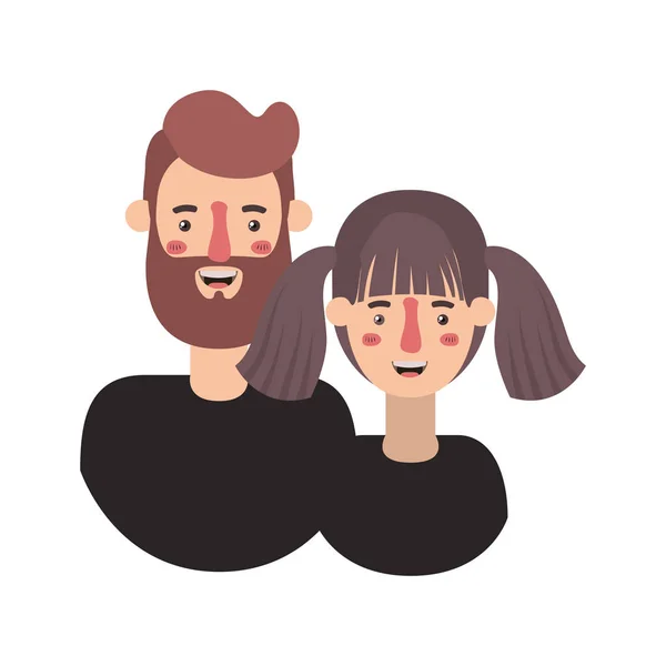 Couple avatar characters icons — Stock Vector