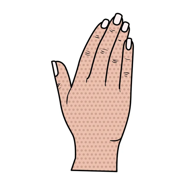 Mano abierta recibir carácter avatar — Vector de stock