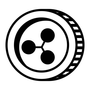 dalgalanma izole kripto sikke simge