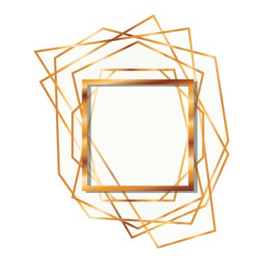 altın kare kare izole simgesi