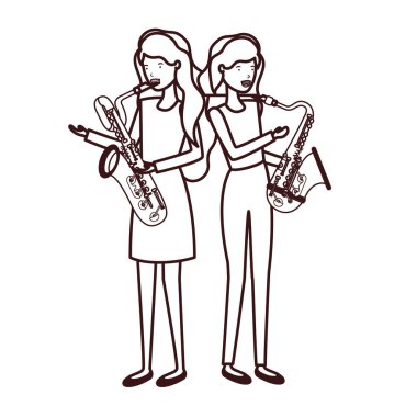 müzik aletleri karakteri olan kadınlar