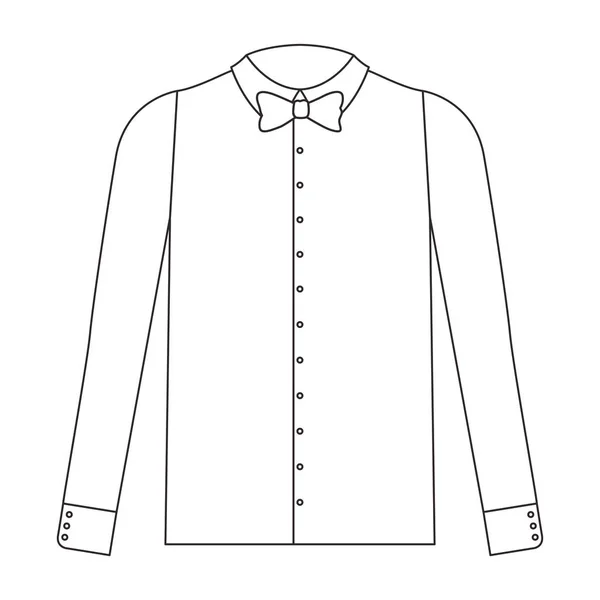 蝶ネクタイ付きエレガントなシャツ — ストックベクタ