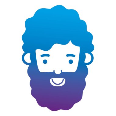 Genç adam kafa sakal avatar karakter ile