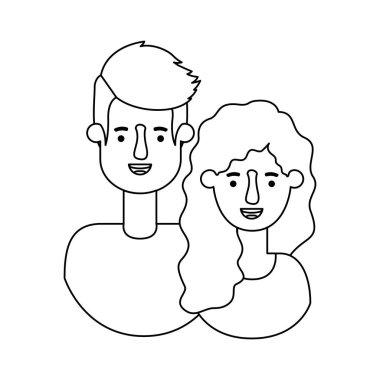 Çift avatar karakter simgeler