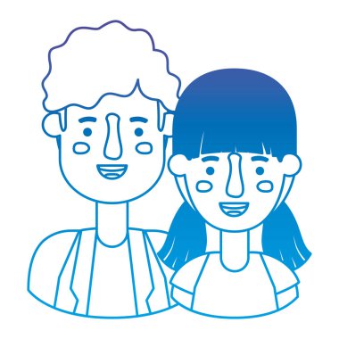 Çift avatar karakter simgeler