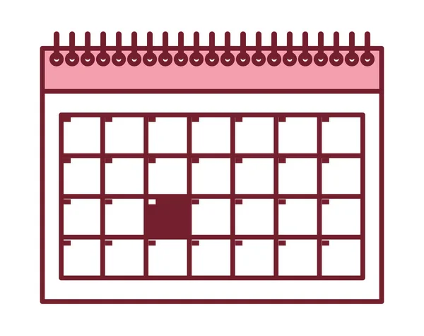 Promemoria calendario icona isolata — Vettoriale Stock