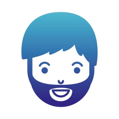 Genç adam kafa sakal avatar karakter ile