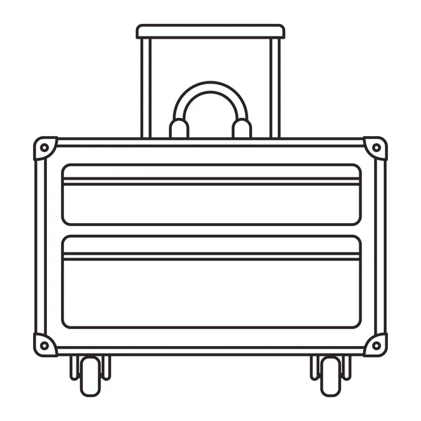 Koffer reis met wielen — Stockvector