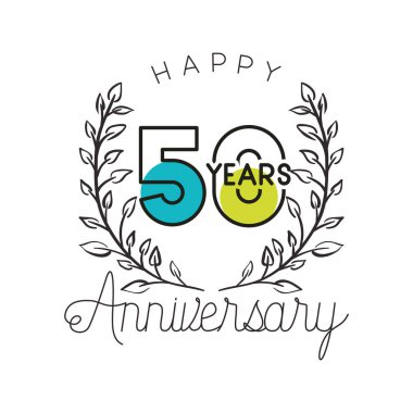 yıldönümü kutlama kartı simgesi için 50 numara