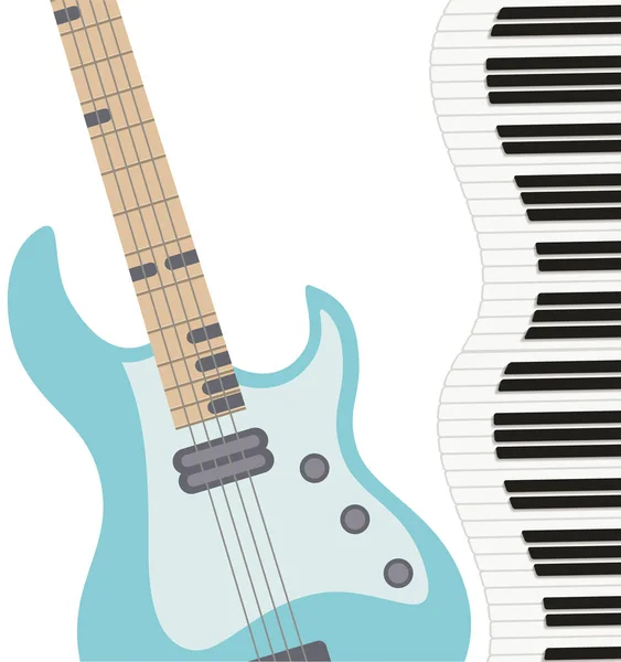 Instrumento musical padrão guitarra elétrica — Vetor de Stock