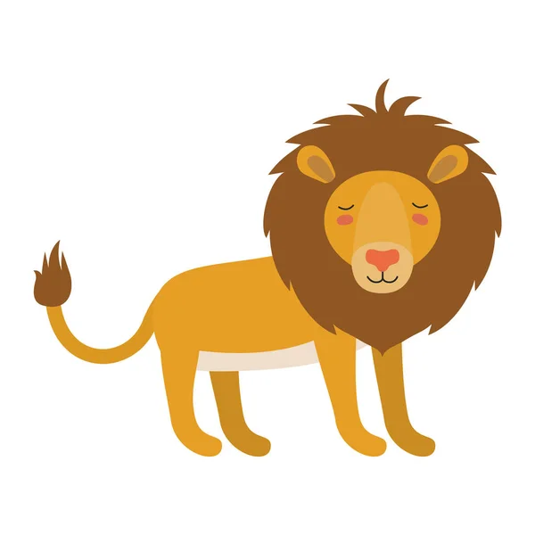 Дика тварина лева ізольована — стоковий вектор