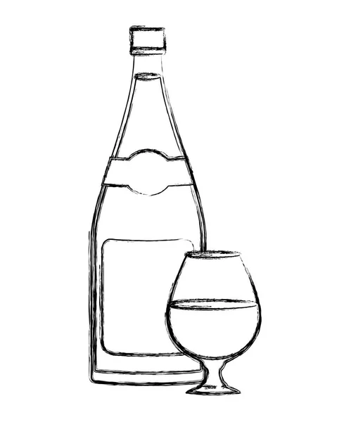 Vinkopp och Flask ikon — Stock vektor
