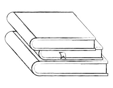 yığın kitapları izole edilmiş simge
