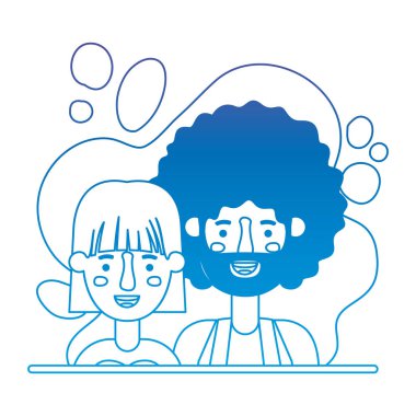 boya Splash arka plan ile çift karakter