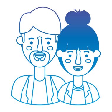 Çift avatar karakter simgeler