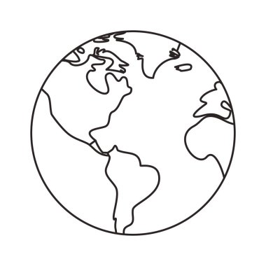 dünya gezegen harita simgesi