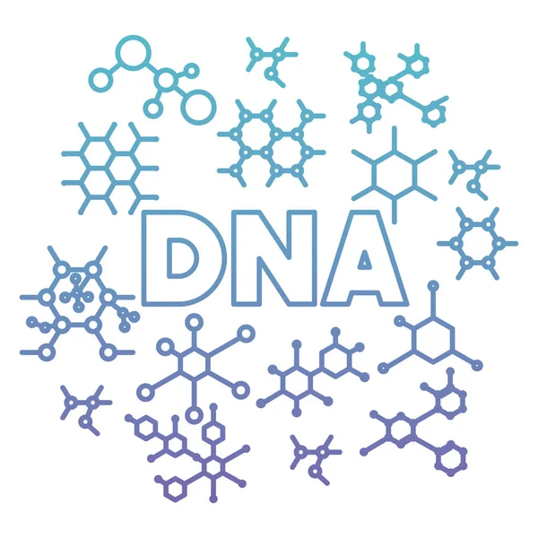 Dna Struktur molekulare Muster Hintergrund — Stockvektor