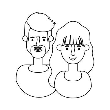 Çift avatar karakter simgeler